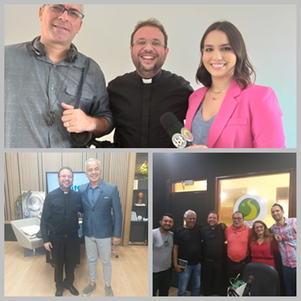 Padre Fabrício concede entrevistas a veículos de comunicação em João Pessoa