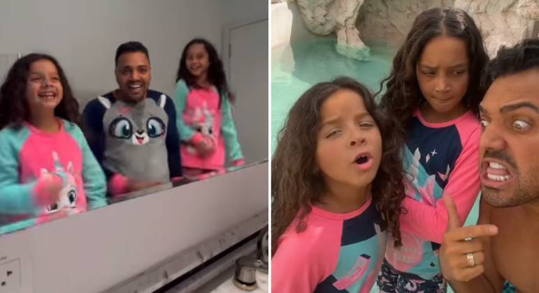 Filhas de Tirullipa bombam no TikTok, e humorista esbanja orgulho: 'São elas que me inspiram'