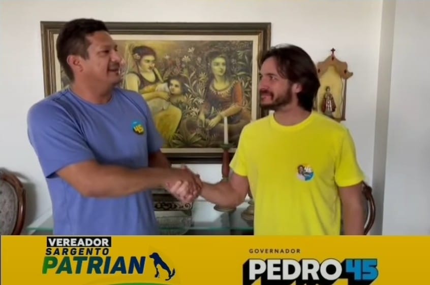 Vereador Sargento Patrian declara apoio a Pedro Cunha Lima; veja o vídeo