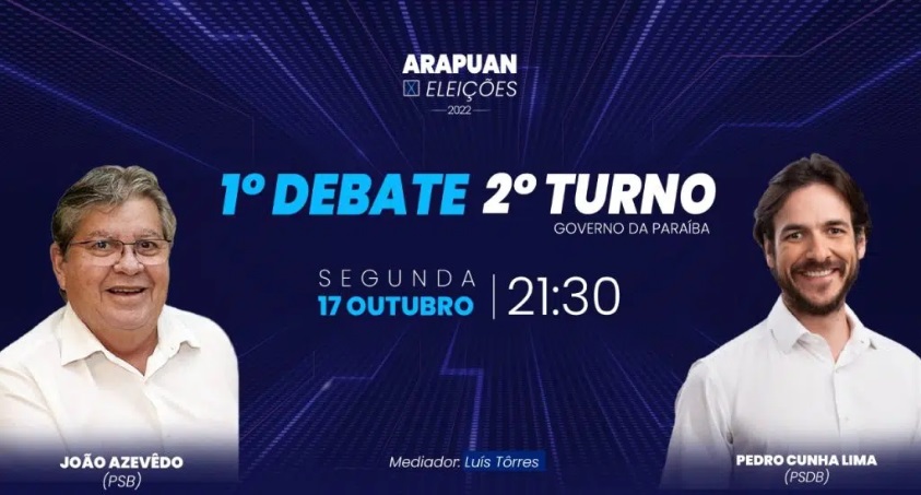 TV Arapuan realiza primeiro debate do 2º turno entre João e Pedro