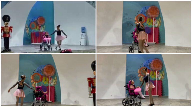 Vídeo de criança cadeirante dançando ballet com professora em Patos viraliza na internet