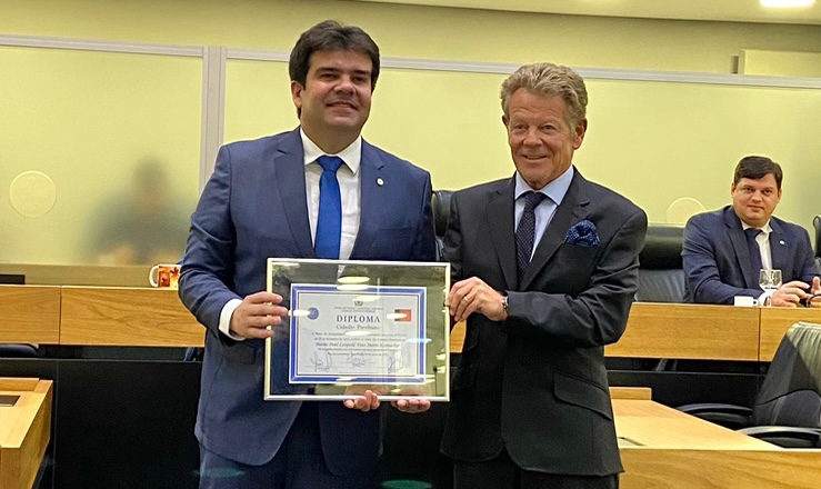 ALPB concede cidadania paraibana ao barão belga, Paul Leopold Yves Marie Kronacker