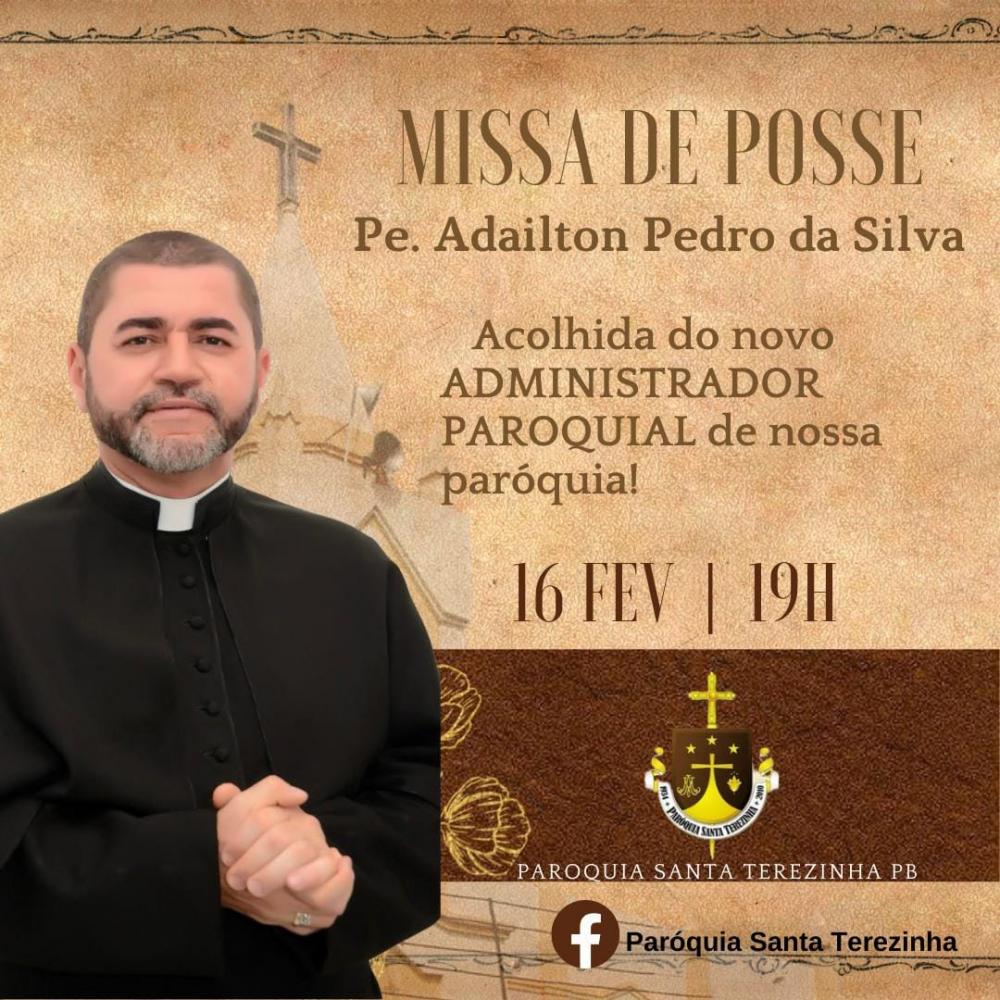 Novo administrador paroquial tomará posse na próxima quinta, em Santa Terezinha