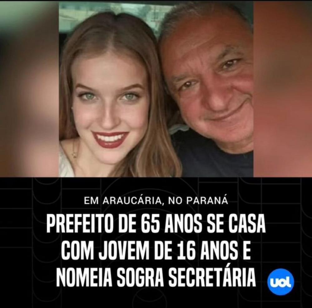 Prefeito de 65 Anos se casa com Jovem de 16 anos e nomeia Sogra como Secretaria de cultura e Turismo 