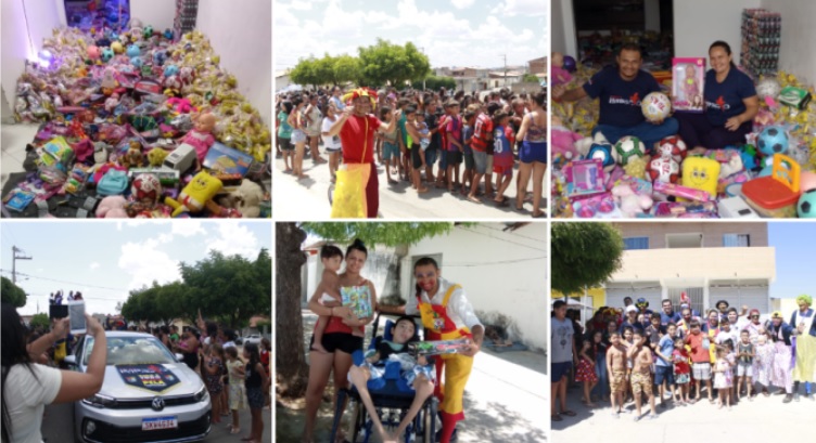 Grupo Impacto distribui 5.400 brinquedos para crianças carentes em bairros de Patos
