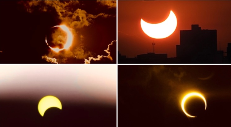 Patoenses se reúnem na Alça Sudeste e apreciam o eclipse solar anular