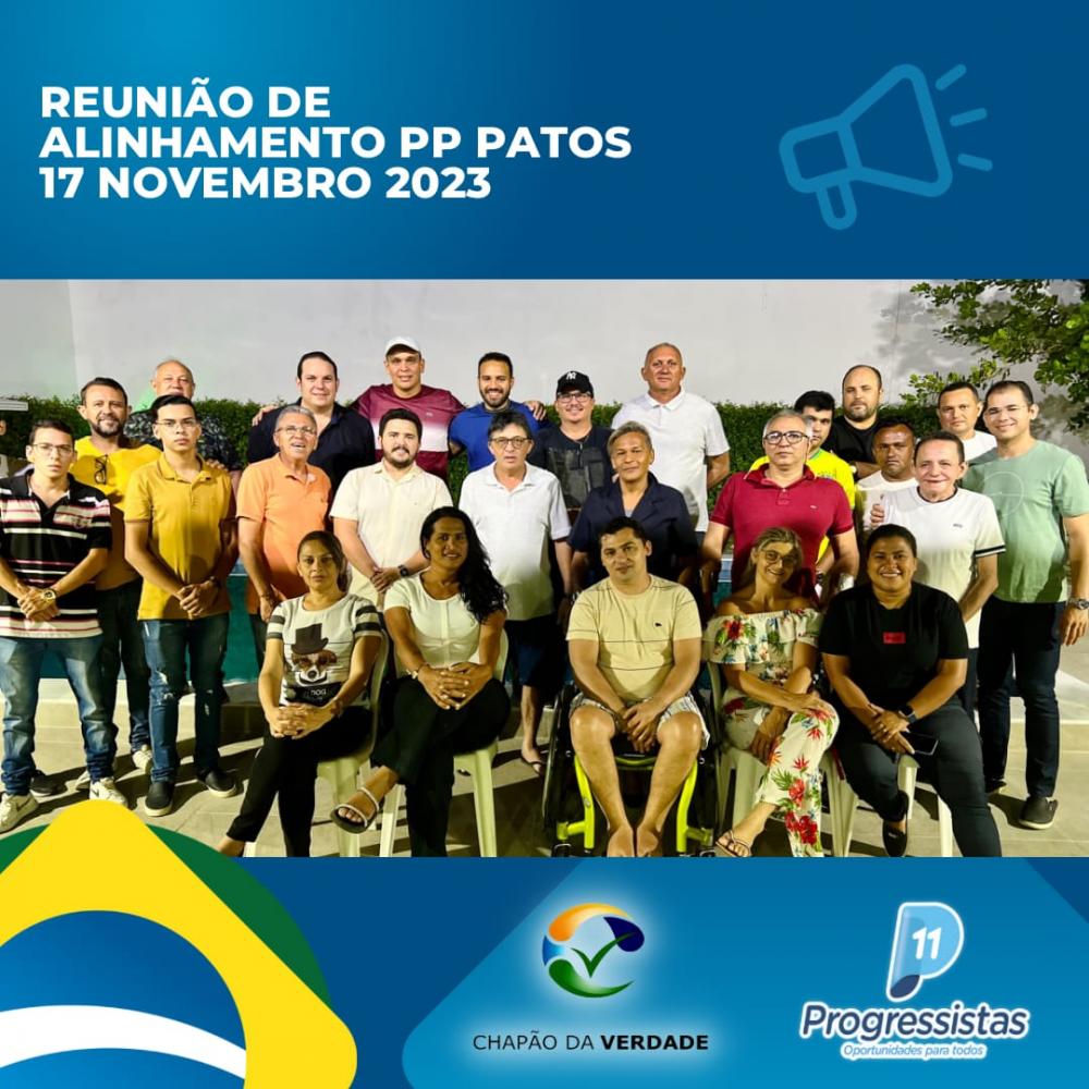  Partido PP de Patos, fecham grupo, de olho em três vagas na Câmara Municipal