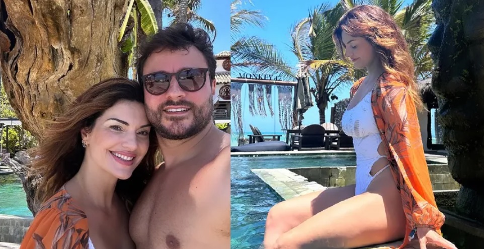 Mayana Neiva surge com novo namorado na Bahia após fim do casamento de nove anos