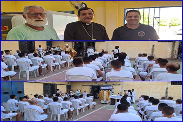 Dom Eraldo celebra missa na Penitenciária Procurador Romero Nóbrega e comemora 11 anos de Ordenação Episcopal