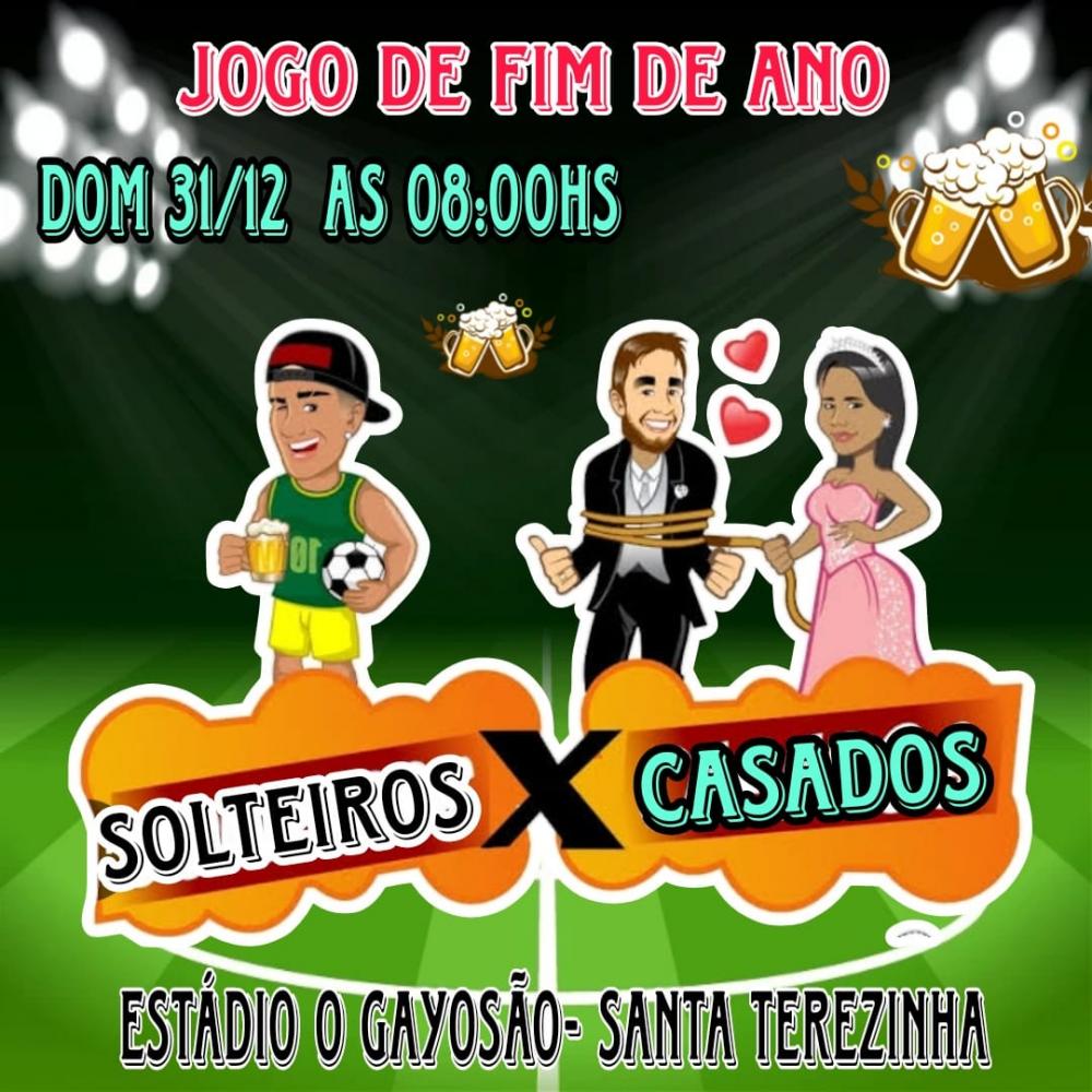 Jogo de futebol entre Solteiros x Casados ocorrerá neste domingo, em Santa Terezinha