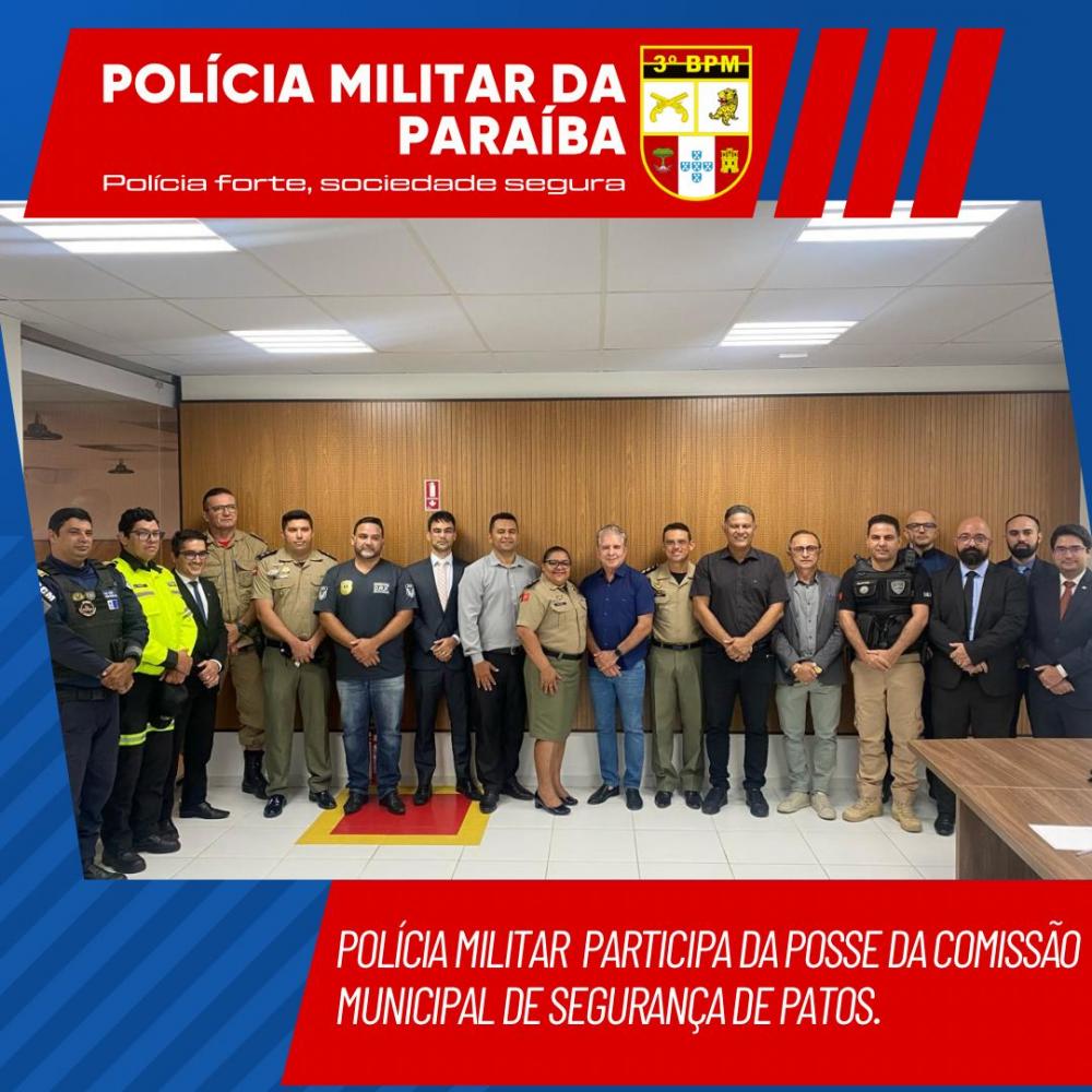 Polícia Militar integra o Conselho Municipal de Segurança Pública de Patos