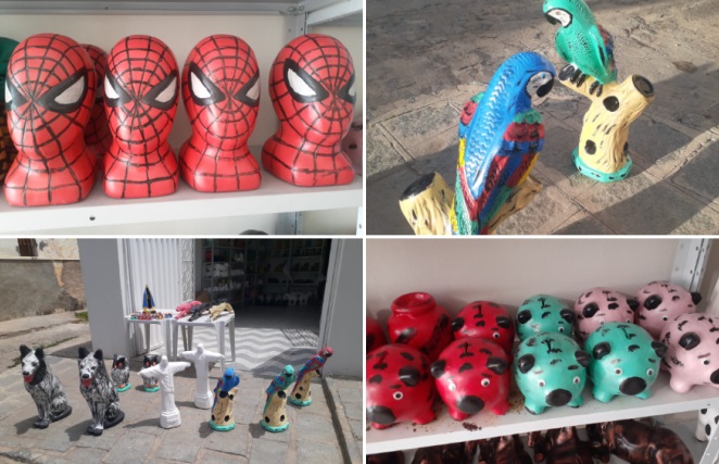 Artesão produz e comercializa esculturas em gesso em Patos