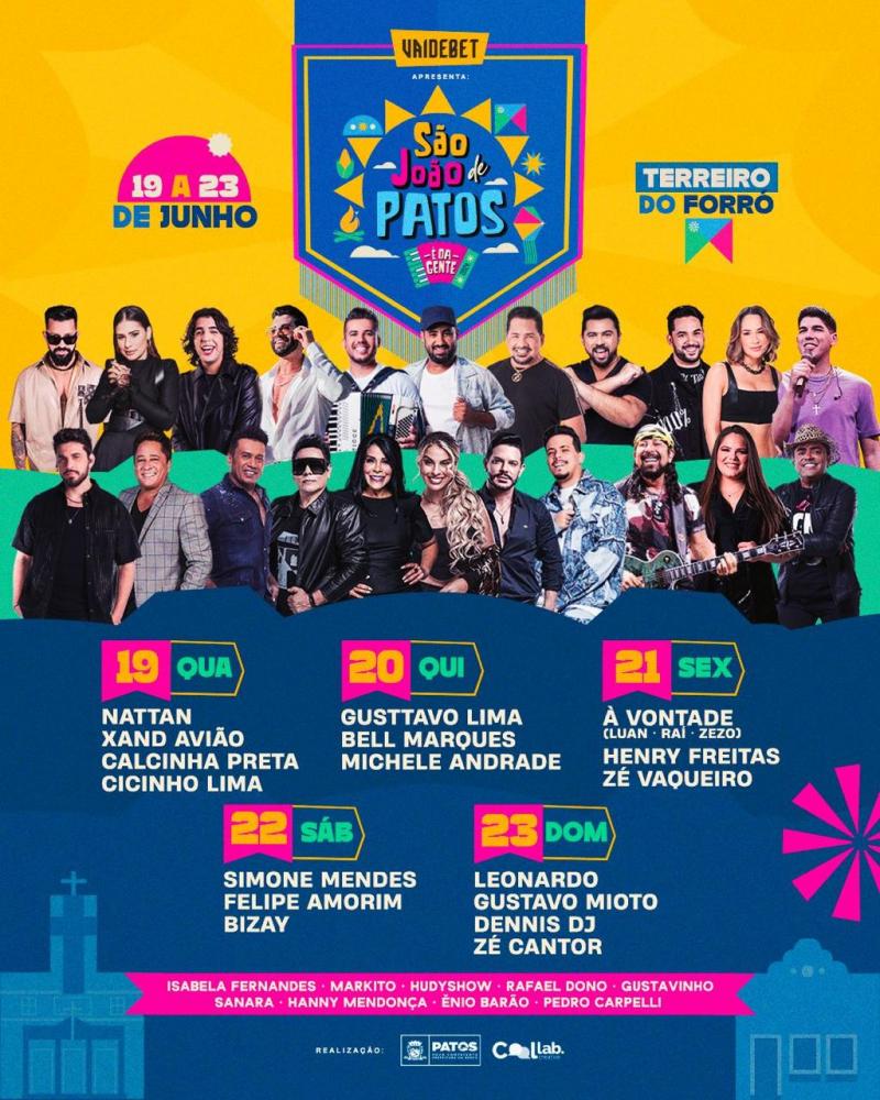 São João de Patos é o primeiro evento junino do Brasil a divulgar programação 