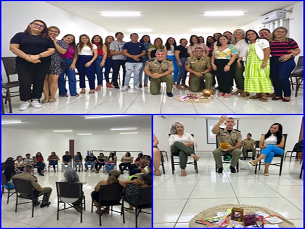 Policiais Militares da 3ª Cia / 3° BPM realizam palestra para professores de Quixaba