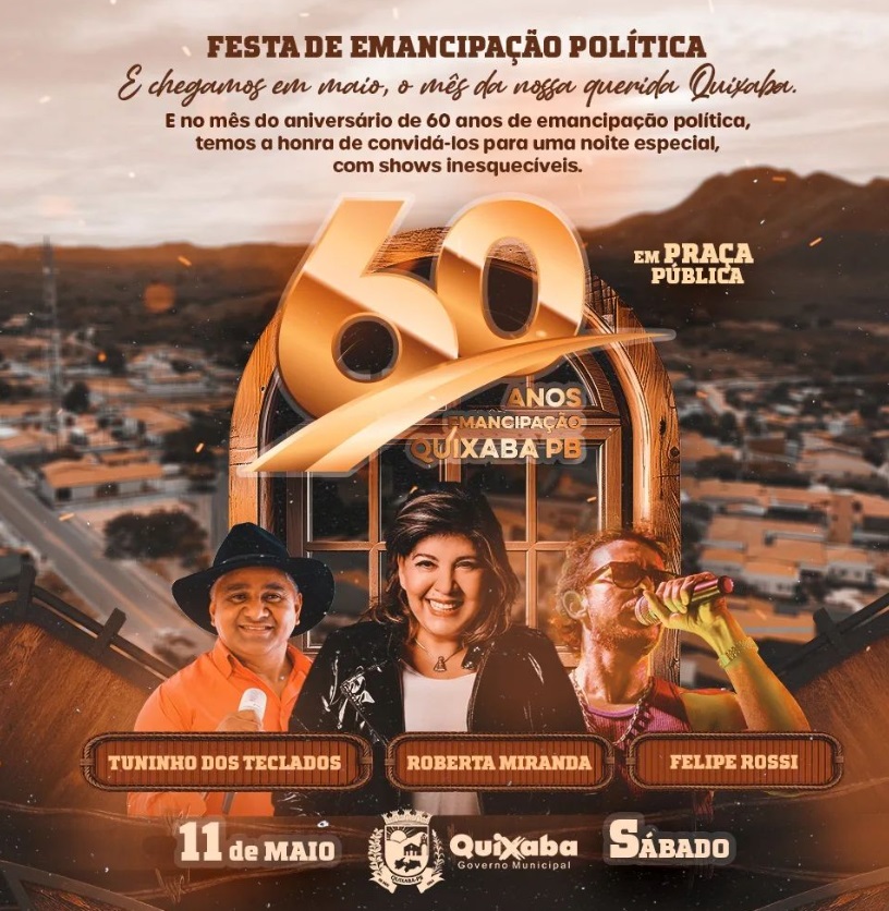 Roberta Miranda fará show no aniversário de 60 Anos de Emancipação Política de Quixaba
