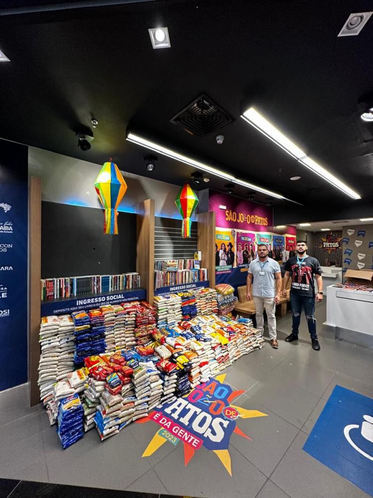 São João de Patos: Lounge VAIDEBET arrecada 1,5 toneladas de alimentos para população carente