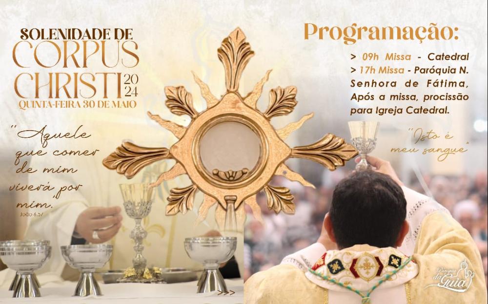 Participe da Solenidade Corpus Christi na Catedral de Nossa Senhora da Guia, em Patos