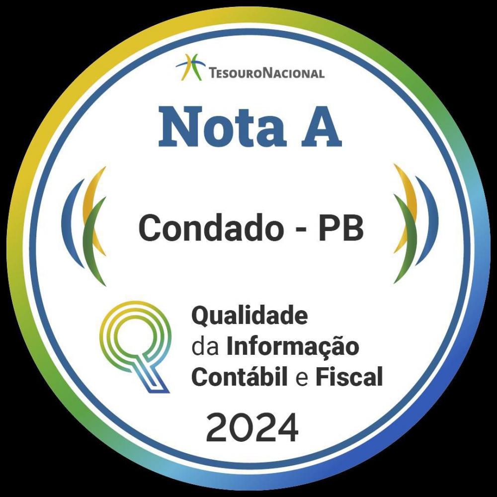 Município de Condado é 1º lugar na Paraíba no ranking de qualidade da informação contábil e fiscal
