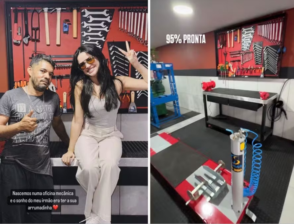 Juliette reforma a oficina do irmão na Paraíba