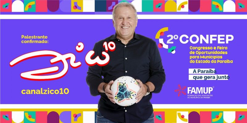 Zico, ex-jogador e ídolo do Flamengo estará em evento na Paraíba