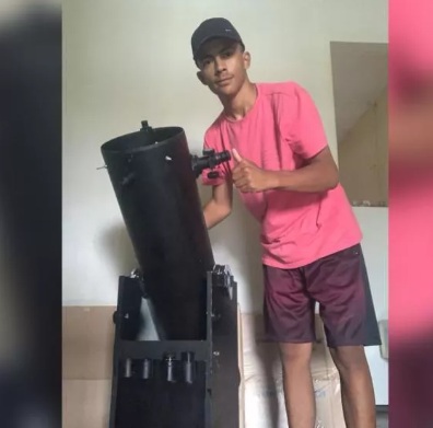 Jovem de Teixeira constrói telescópio caseiro e busca expandir projeto