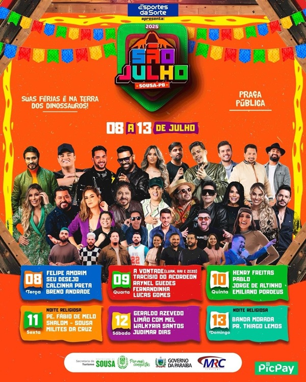 Confira a Programação do São Julho 2025