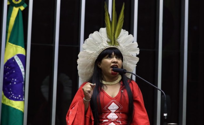 Célia Xakriabá acusa falta de política de proteção dos biomas - (Foto: Bruno Spada/Câmara dos Deputados)